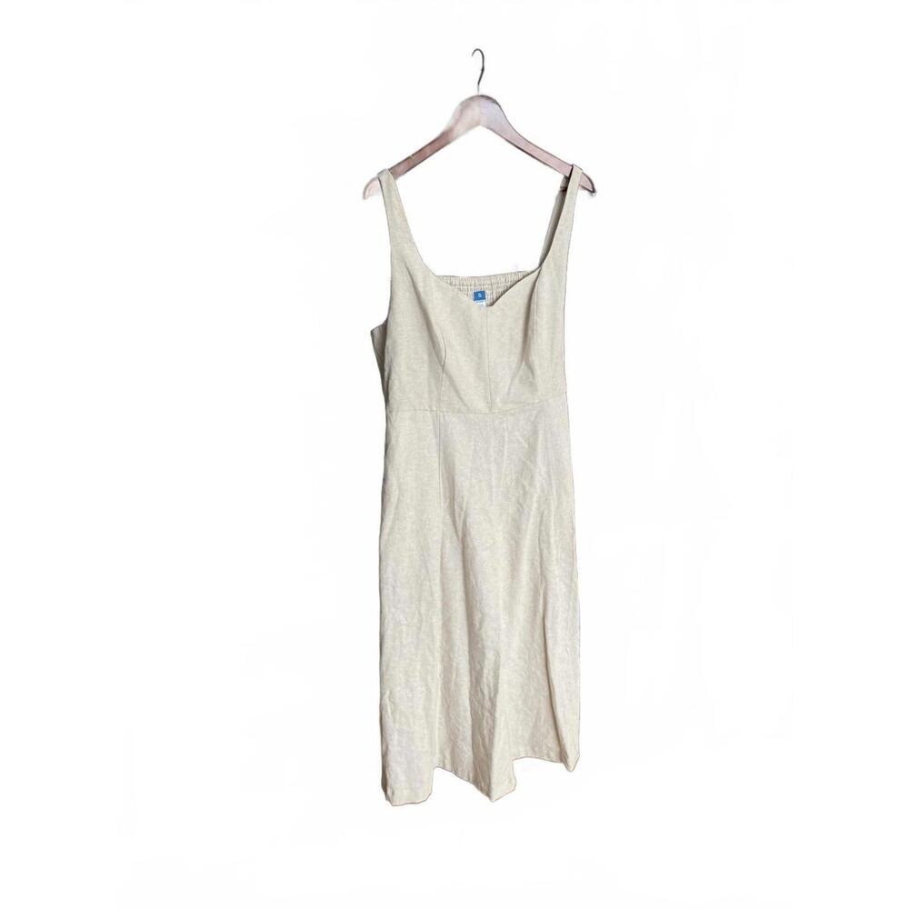 Old Navy Tan Linen Sleeveless Jumper Dress Size XL